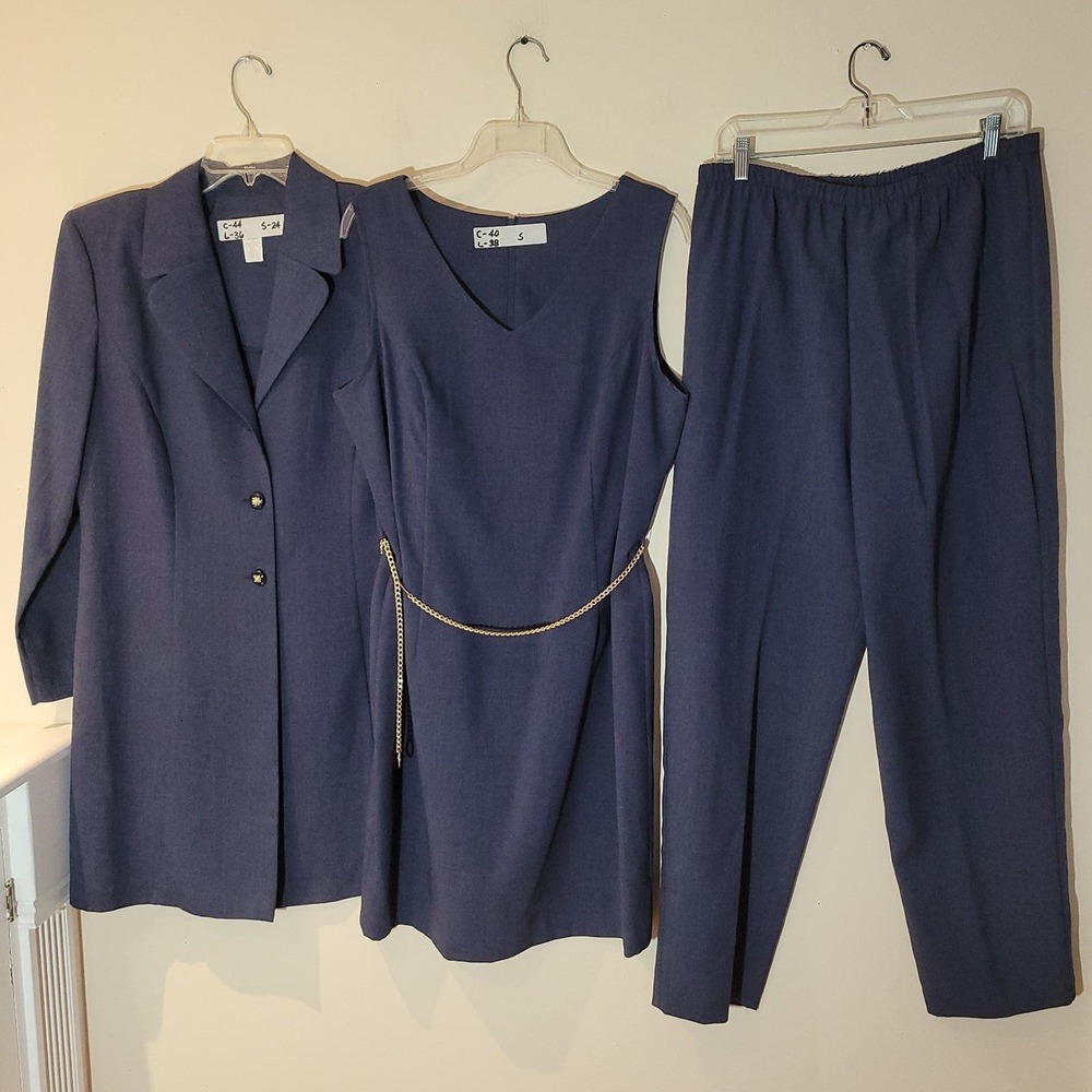 COPY - Kari's Place Women's Navy Blue 3 Piece Size 14 NWT